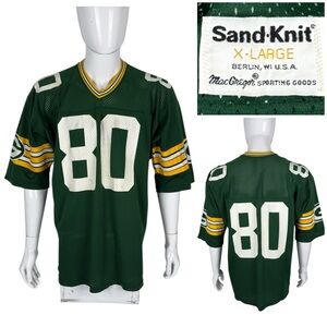 MacGregor Sand Knit Green Bay Packers Jersey XL Green James Lofton NFL Vintage
